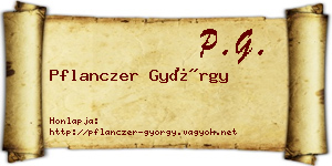 Pflanczer György névjegykártya